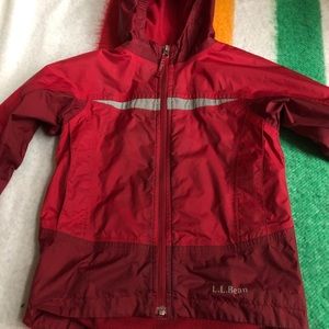 Sz 5-6 llbean lined kids rain coat